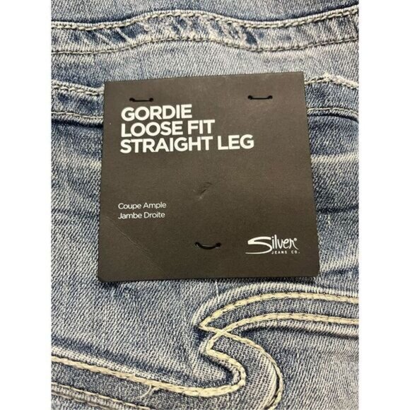 Silver Jeans Co. Gordie Loose Fit Straight Leg Jeans sz 40/32 NWT - Picture 9 of 9